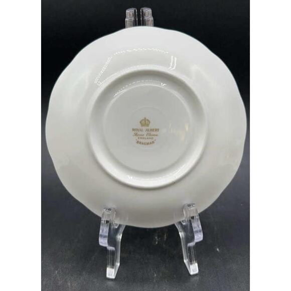 Royal Albert Braemar Bone China Tea Cup & Saucer Set of 6 Pink Gold Pinecone - Picture 12 of 16